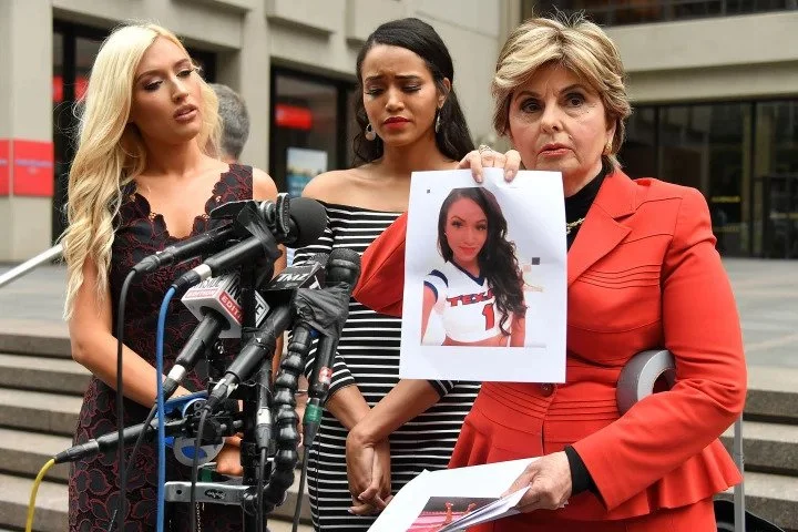 PHOTO: MIKE COPPOLA/GETTY IMAGES.Former Houston Texans cheerleaders, Hannah Turnbow and Angelina Rosa, alongside three other others, filed a suit in June in a Texas District Court claiming mistreatment and abuse. The Texans have denied the claim.