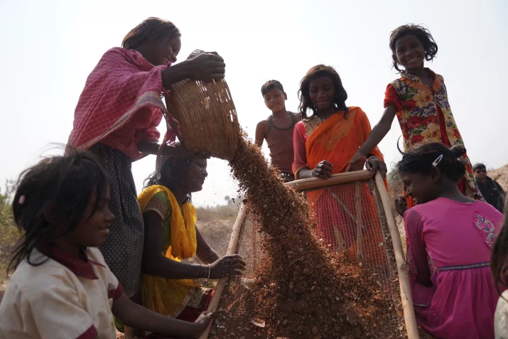 CHILDREN AS YOUNG AS 5 MAKE AROUND A QUARTER PER DAY MINING MICA. | PHOTOGRAPHED BY JACK PEARCE.