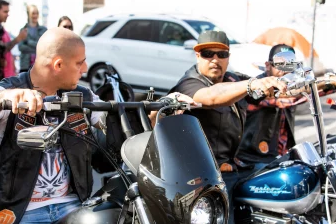 PHOTO BY REFINERY29 A local biker club provides security for free for Raines and her team.