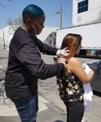 PHOTO COURTESY: SHIRLEY RAINES Beauty2TheStreetz recently received its 501c to become a non-profit in Los Angeles.